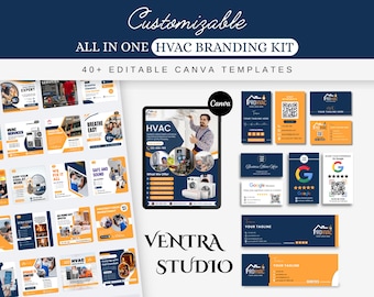 HVAC Branding Kit | Canva Templates for Heating & Cooling Businesses