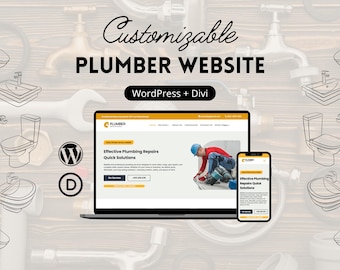 Plumber Website Template | Divi Theme for Plumbers, Drain & Pipe Repair Services