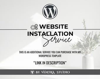 Website Installation Service for Ventra Studio Templates only