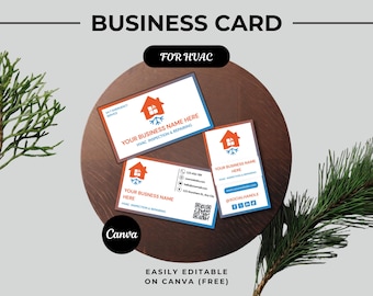HVAC Branding Business Card Template | Editable Canva Design