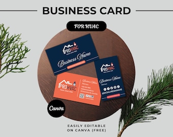 HVAC Business Card Template | Editable Canva Design for HVAC Contractors