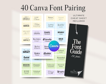 Font Pairing Guide: Typography Combinations for Canva, Editable Templates, Free Fonts for Designers, Toolkit for Templates