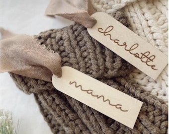 custom stocking name tags engraved name wooden tag for stocking personalized gift tag holiday christmas decor wood stocking tag with name