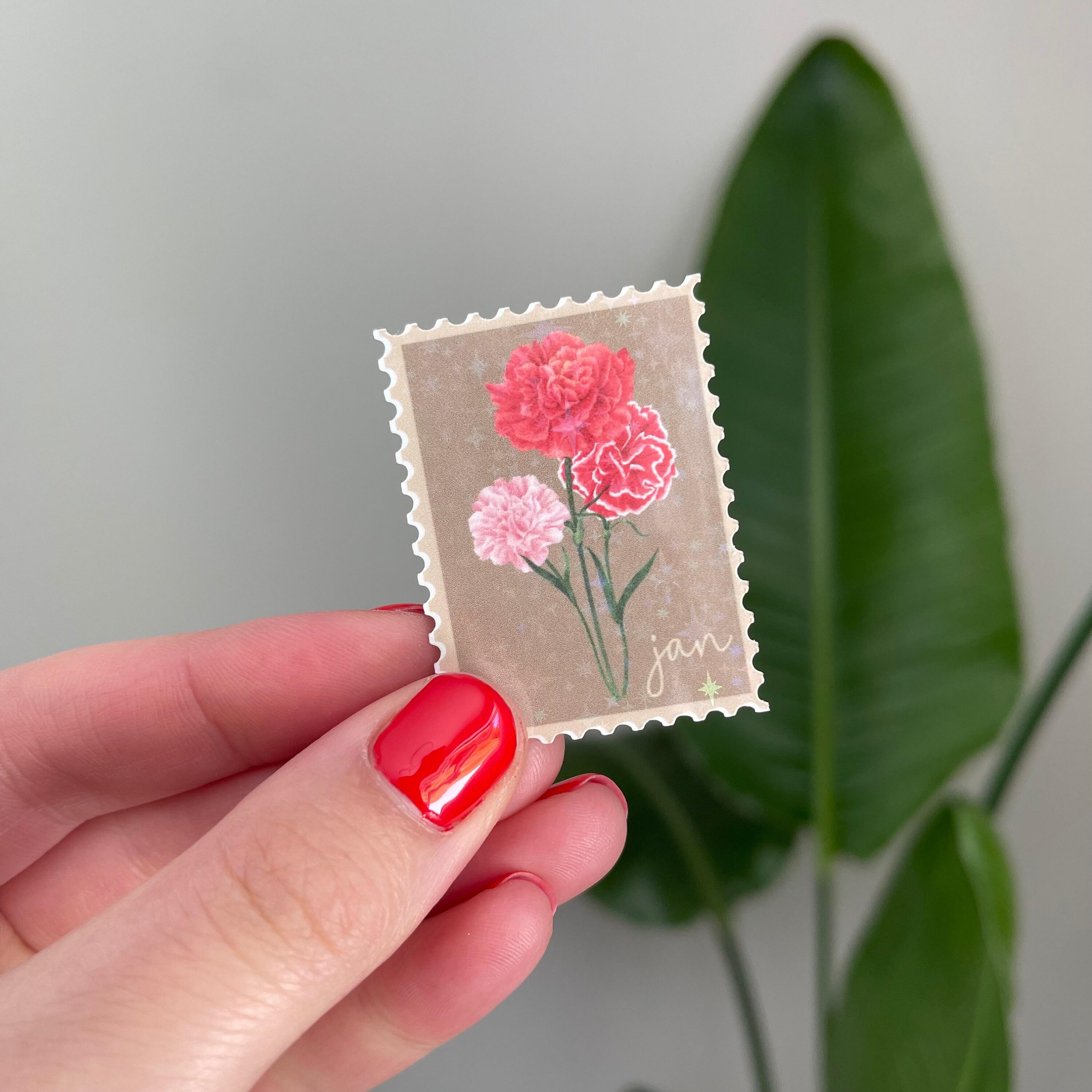 Birth Flower Sticker Birth Month Sticker for Kindle Decal Stamp Sticker ...