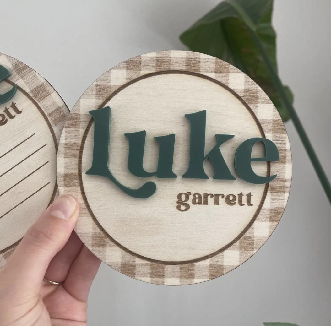Baby Boy Announcement Birth Sign for Newborn Baby Birth Stat ...