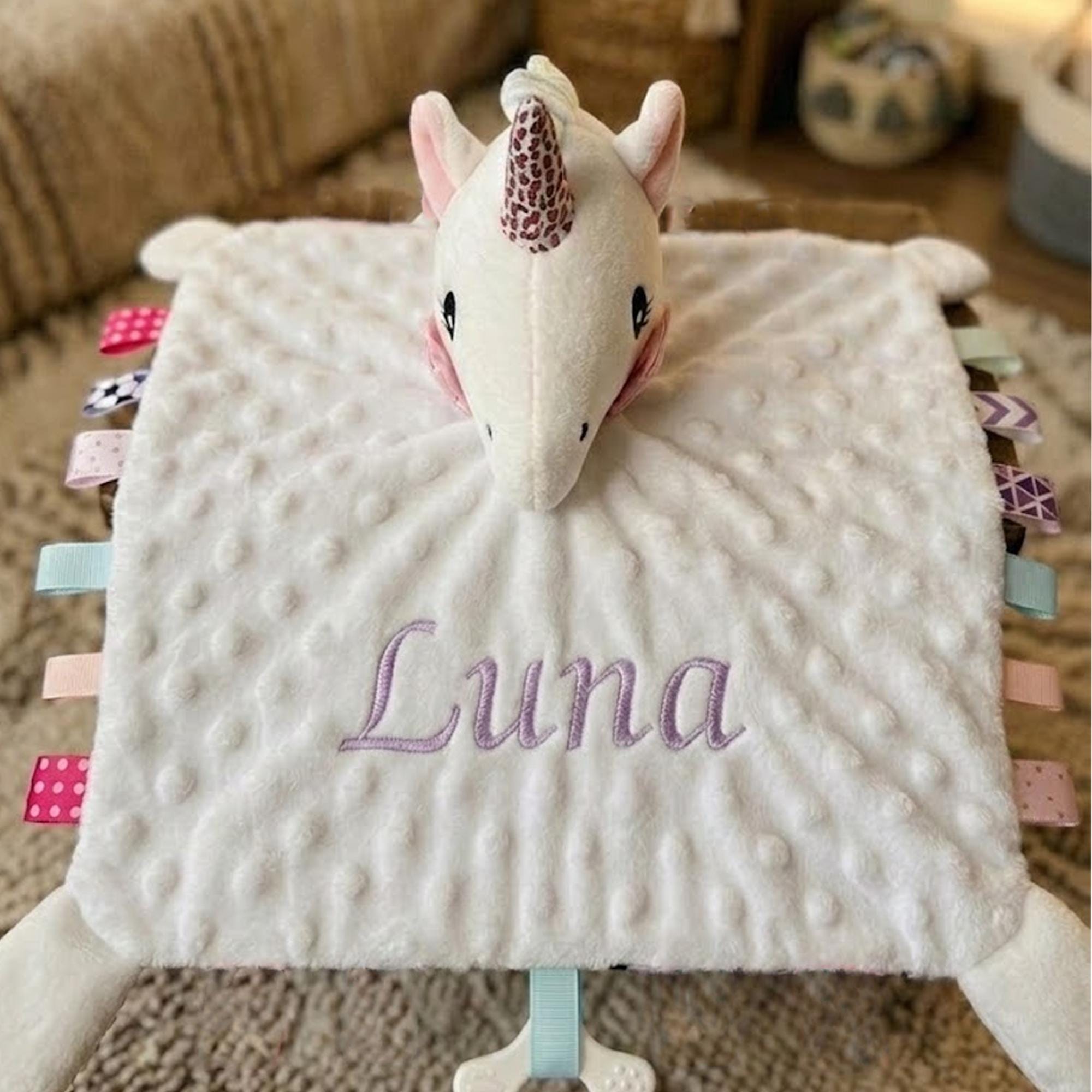 personalisierte baby spielzeug Personalisierte Baby Lovey Sicherheit Decke Benutzerdefinierte Name