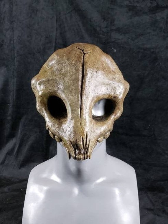 Horror-Shop Totenschädel Maske Deluxe – Mit Beweglichem Kiefer, Aus Latex, Handbemalt, Für Halloween & Partys