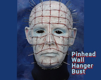 Pinhead Hellraiser Wall Hanger made from life cast / Bust / Horror Art / Movie Art.