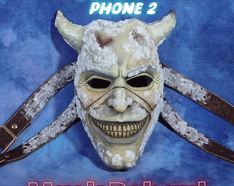 Black Phone 2 Grabber Mask Repaint, Snow effects and Leather Straps / Mask NOT Included /