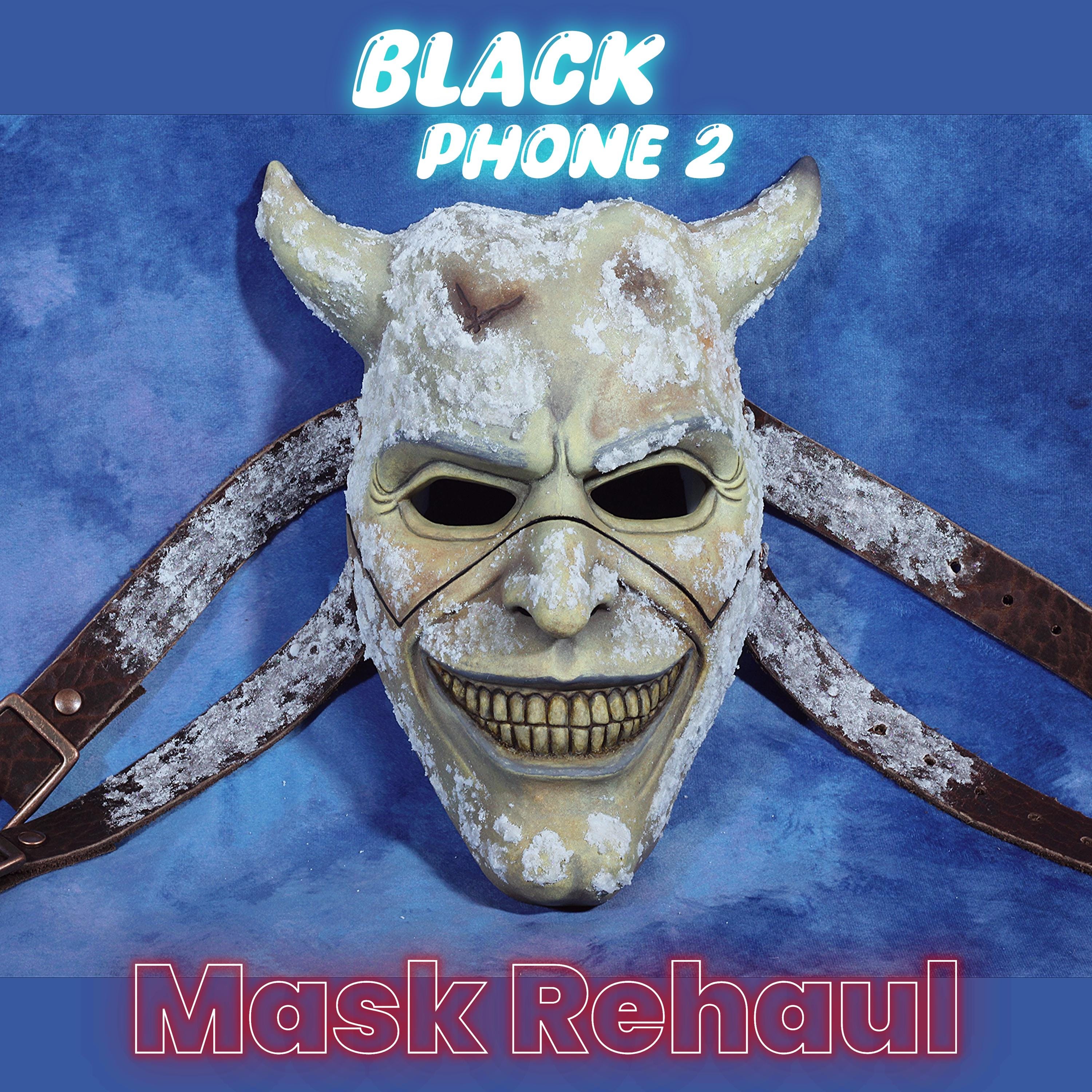 Black Phone 2 Grabber Mask Repaint, Snow Effects and Leather