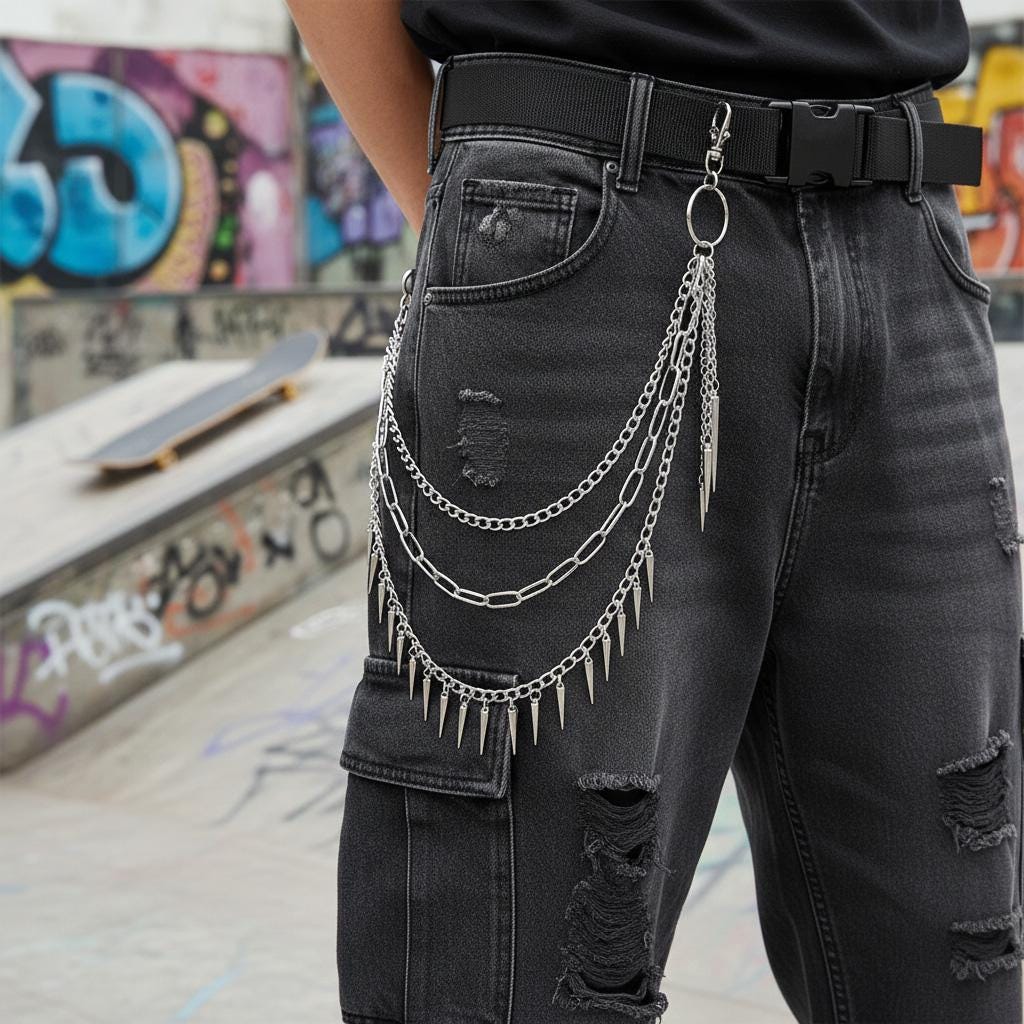 Riveted Pants Chains,studded Jeans Chain,jeans Chains,pants Chain