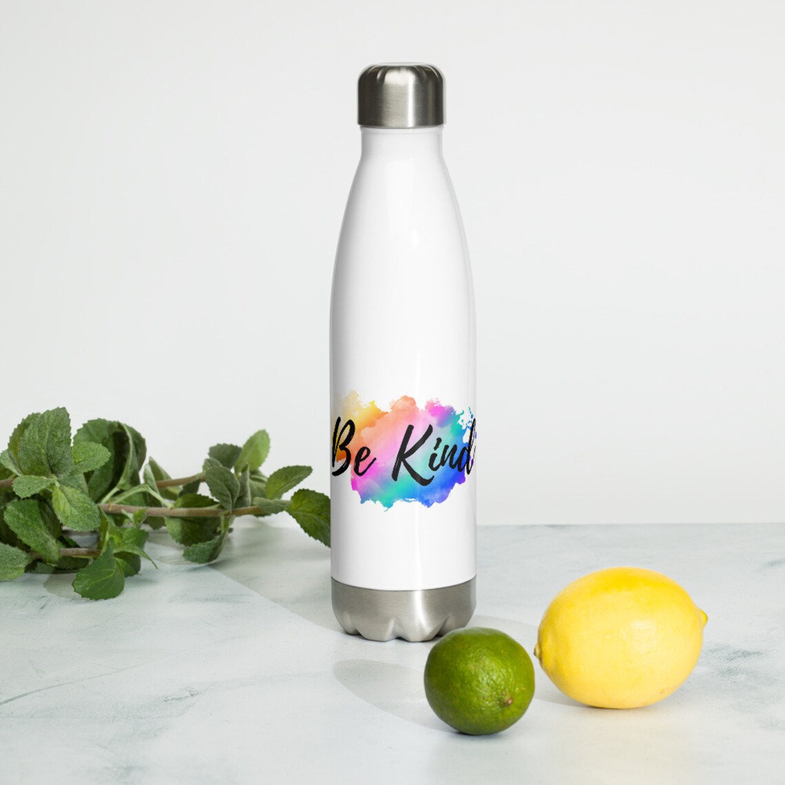 Be Kind Stainless Steel Water Bottle Etsy