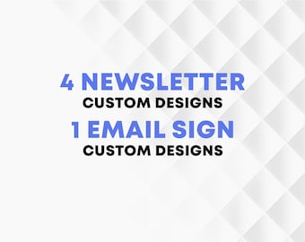 Aangepast nieuwsbriefontwerp + e-mailhandtekening Canva | 4 e-mailsjablonen en 1 handtekeningontwerpservice