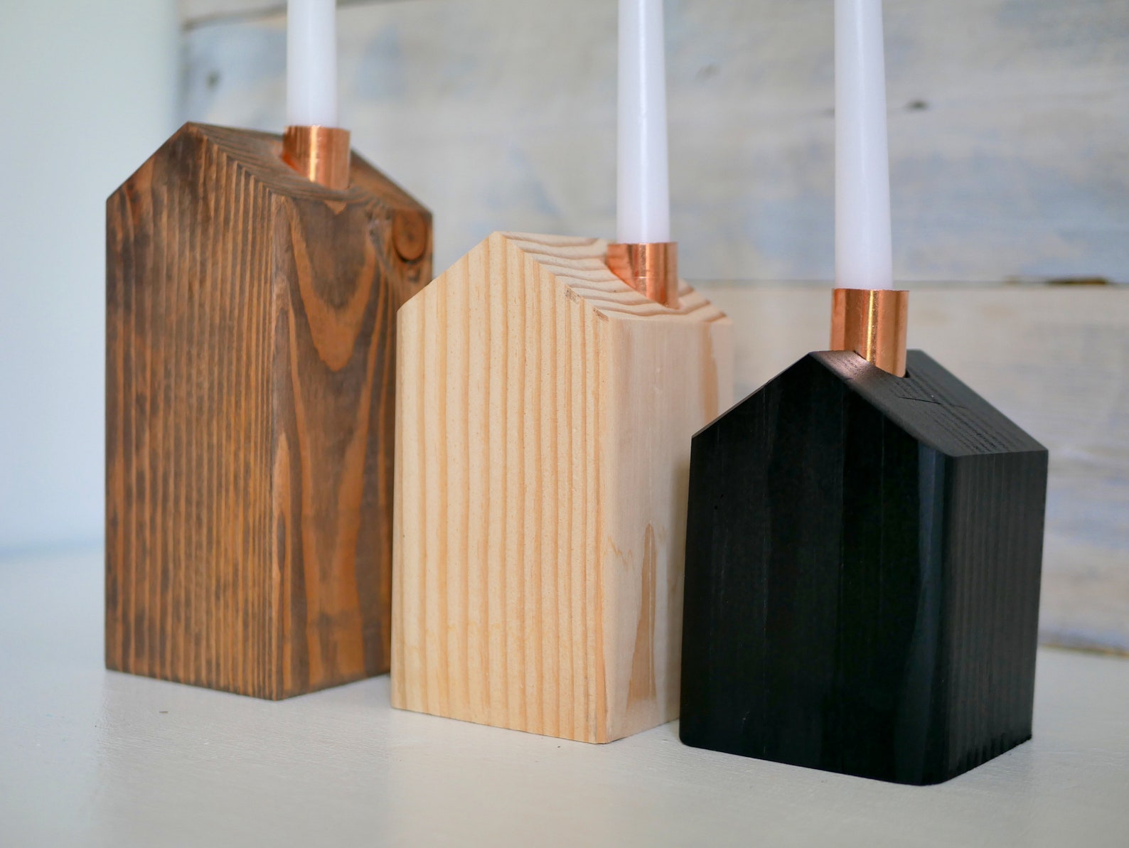 Wooden House Candle Holder Reclaimed Wood Candle Holder Etsy