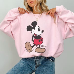 Classic Pose Mickey Mouse Sweatshirt, Retro Mickey Hoodie, Vintage Style Disneyland Trip Shirt, Disney Holiday Vacation Shirt image 3