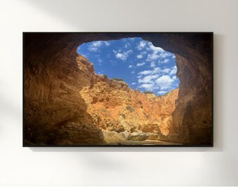 Arte de TV con marco de primavera / Fondo de pantalla / Fotografía costera de Portugal (Descarga digital de Frame TV)