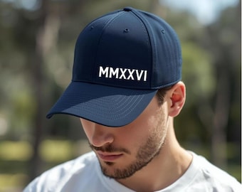Gorra de béisbol bordada con número romano 2026, regalo de boda