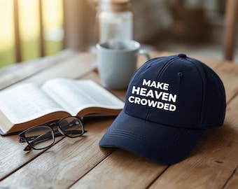 Sombrero de pana bordado / Haz que el cielo se llene / Gorra cristiana