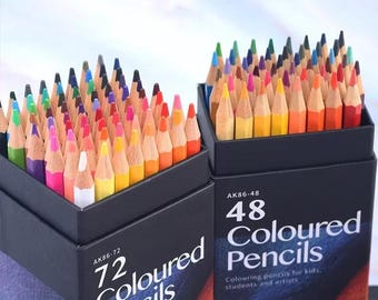 Juego de lápices de colores de madera para artistas, dibujo y escritura (de vuelta al cole)