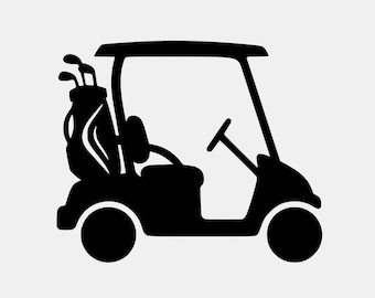 Golf Cart SVG Clipart, Sports Icon (Digital Download)