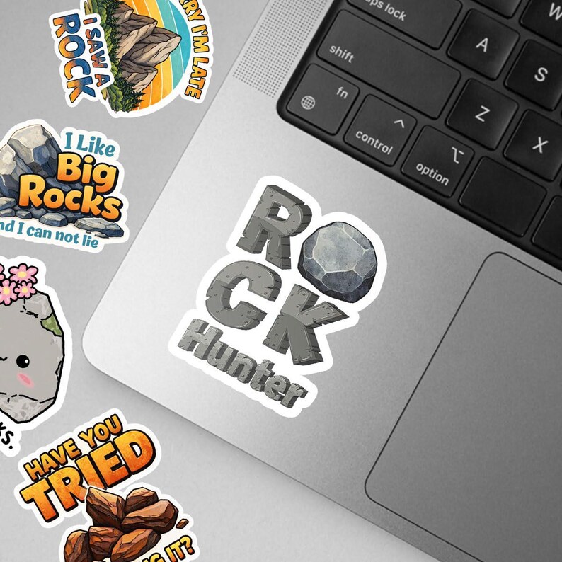 Stickers With Rocks 15 Pcs Rock Stickers Pack, Funny Geology Waterproof Vinyl Decals for ...