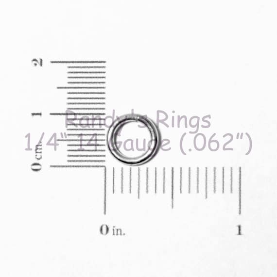 .062/" 1//4/" ID 14g AWG Red Saw-Cut Chainmail Jump Rings 300+ Rings