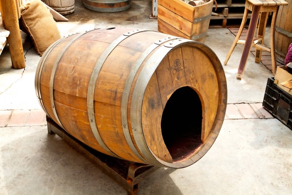 wine barrel dog kennel