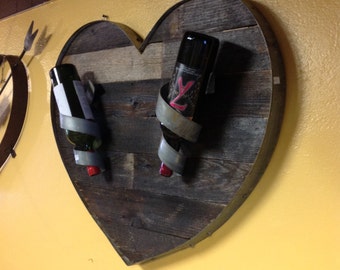 Way to my heart bottle holder wall mount