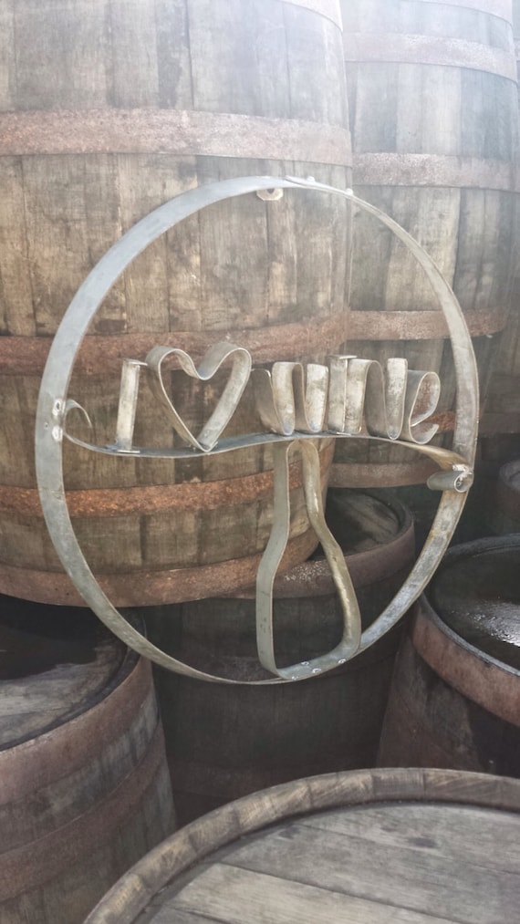 Items similar to Wine barrel ring art on Etsy