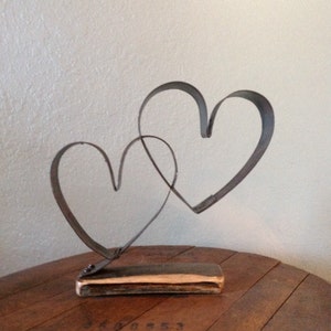 Mo Love hearts made from wine barrels and whiskey barrels