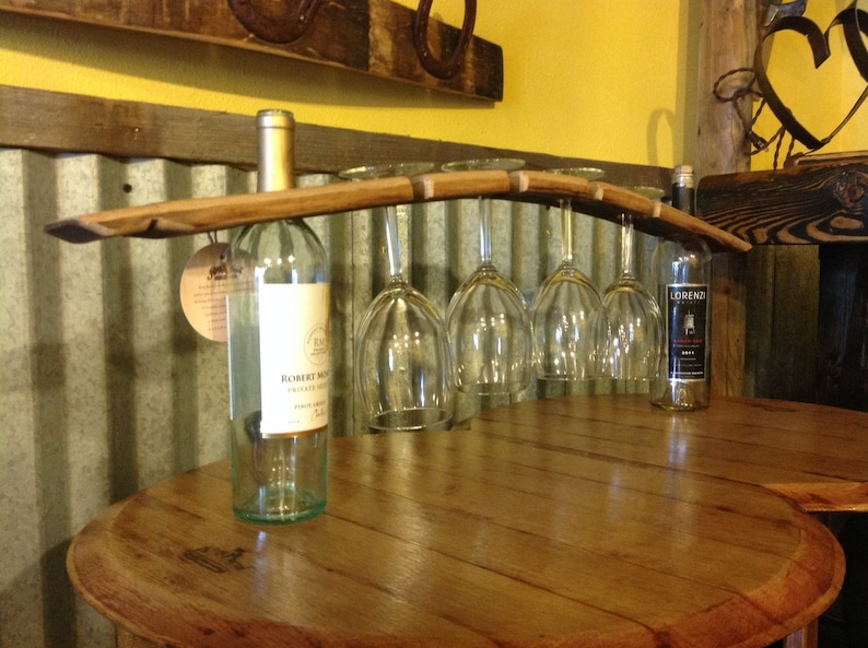 Double Wine Stave Butler made of Burgundy Oak Barrel by