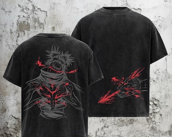 Maglietta oversize in cotone pesante lavato vintage Anime Jumbo, maglietta manga giapponese