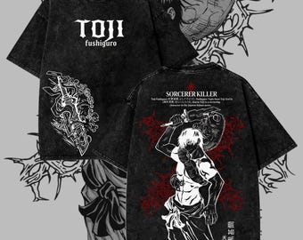 Killer Anime Shirt, Dark Manga Grafik T-Shirt, Japanisches Anime Streetwear T-Shirt, Otaku Fan Geschenk gewaschenes Vintage T-Shirt