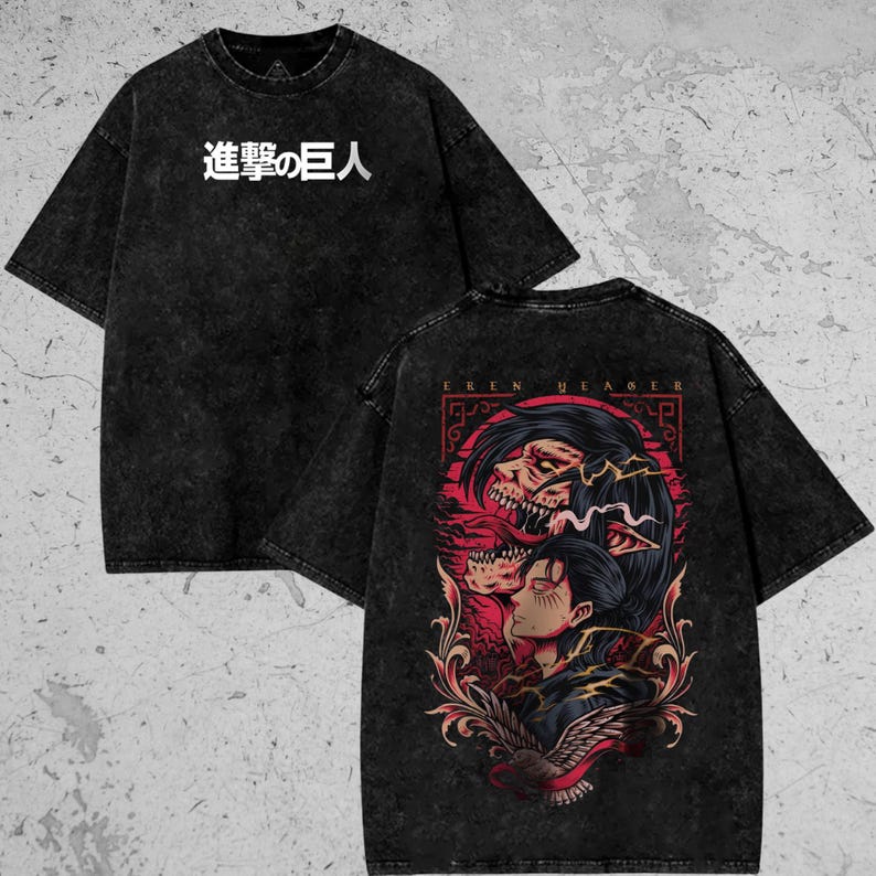 Attack Titan Awakening Tee, Eren Yeager Unisex Shirt, Attack On Titan Fashion Tees, Eren Yeager AOT Anime T-shirt, Attack Titan Unisex Shirt image 1