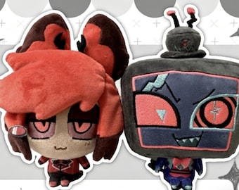 Hazbin Hotel Inspired Alastor & Vox Plush (10cm) | Pre-Order