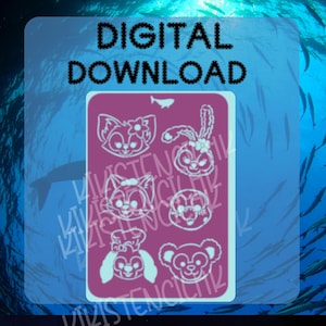 Brand new “Duffy and Friends” digital download stencils are now available! Facepaint and airbrush stencils