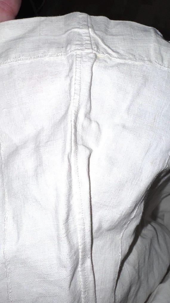 Chemise de nuit ancienne en coton – Broderies mai… - image 3