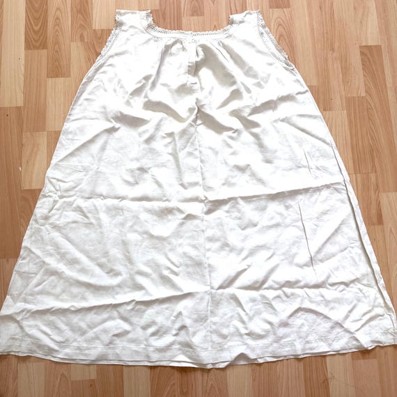 Chemise de nuit ancienne en coton – Broderies mai… - image 1