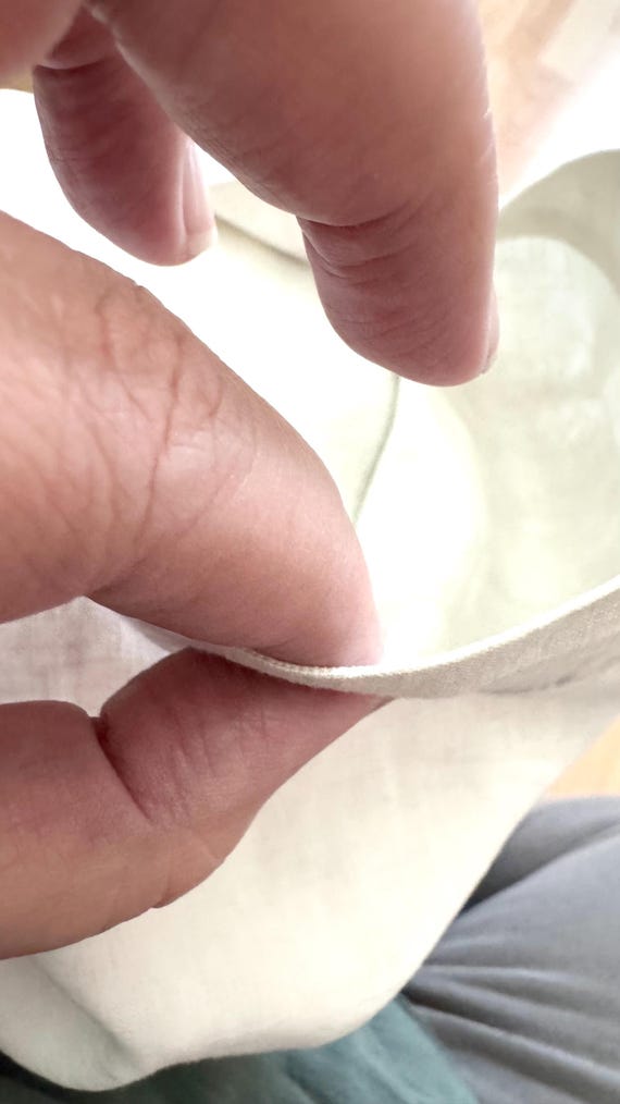 Chemise de nuit ancienne en coton – Broderies mai… - image 9