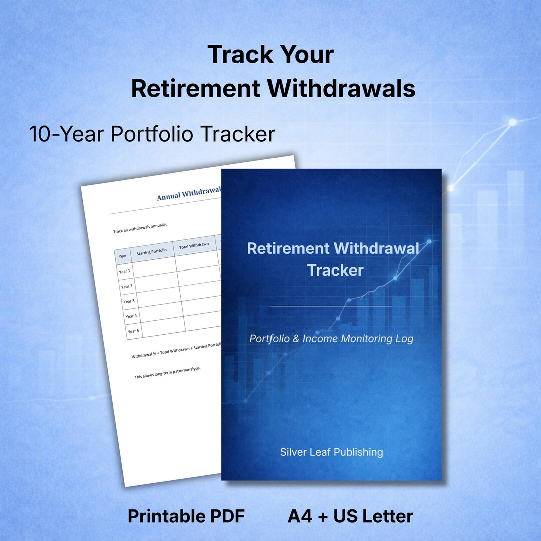 Retirement Withdrawal Example Retirement Withdrawal Tracker Printable PDF, 10 Year Portfolio ...