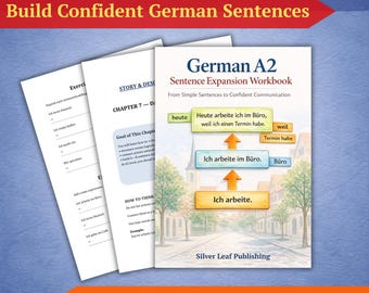 German A2 Sentence Building Workbook (PDF Download)