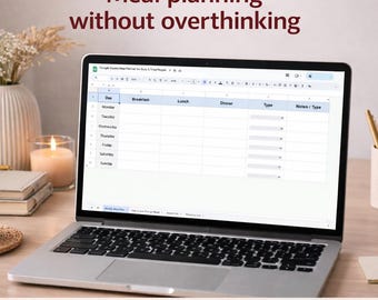 Meal Planner for Busy and Tired People | Weekly Meal Plan • Low-Energy Days • Sweet and Shopping Lists
