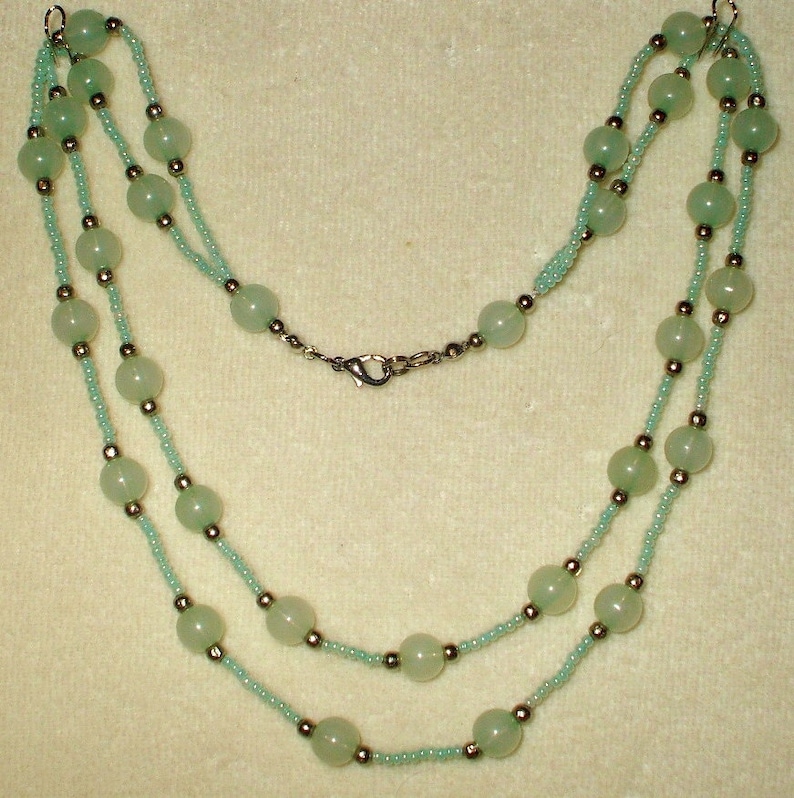 4 Vintage Double strand beaded necklaces