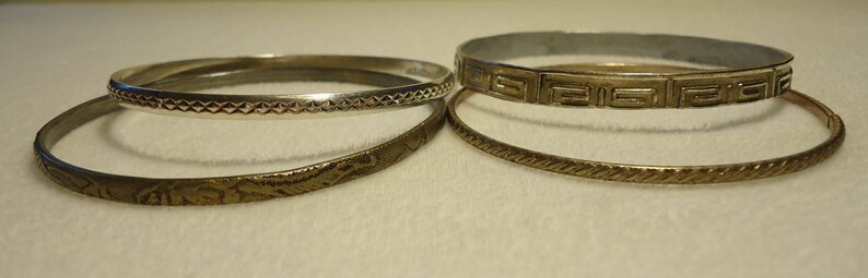 lot #1 25 Vintage Bangles With Scrolled Designs