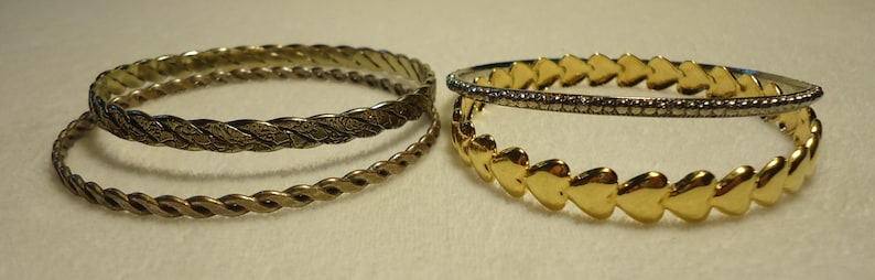 lot #1 25 Vintage Bangles With Scrolled Designs