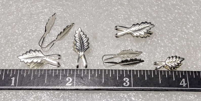 40 NEW Silver Plated Fold over Necklace Bails