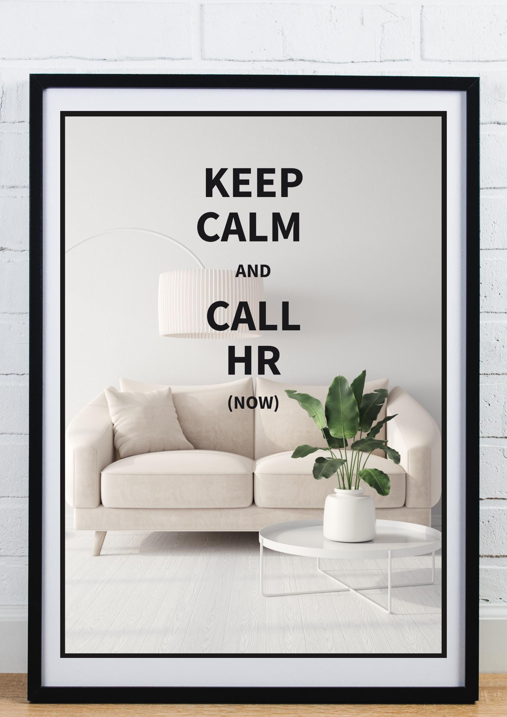 Hijie HR Office Decor - Set 3 Stampe Su Tela Per Ufficio Risorse Umane, Nero, 29.2x38.1cm - 2