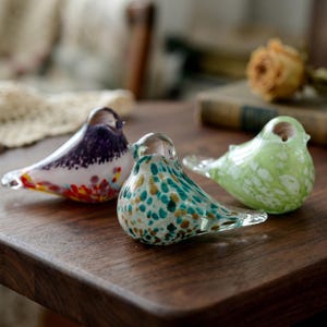 ガラスの鳥の置物 - Etsy 日本