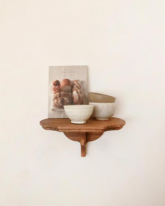 Vintage small floating shelf Antique Wall sconce projector shelf French floating wavy wall shelf: Wall-Mounted Sconce Display shelves