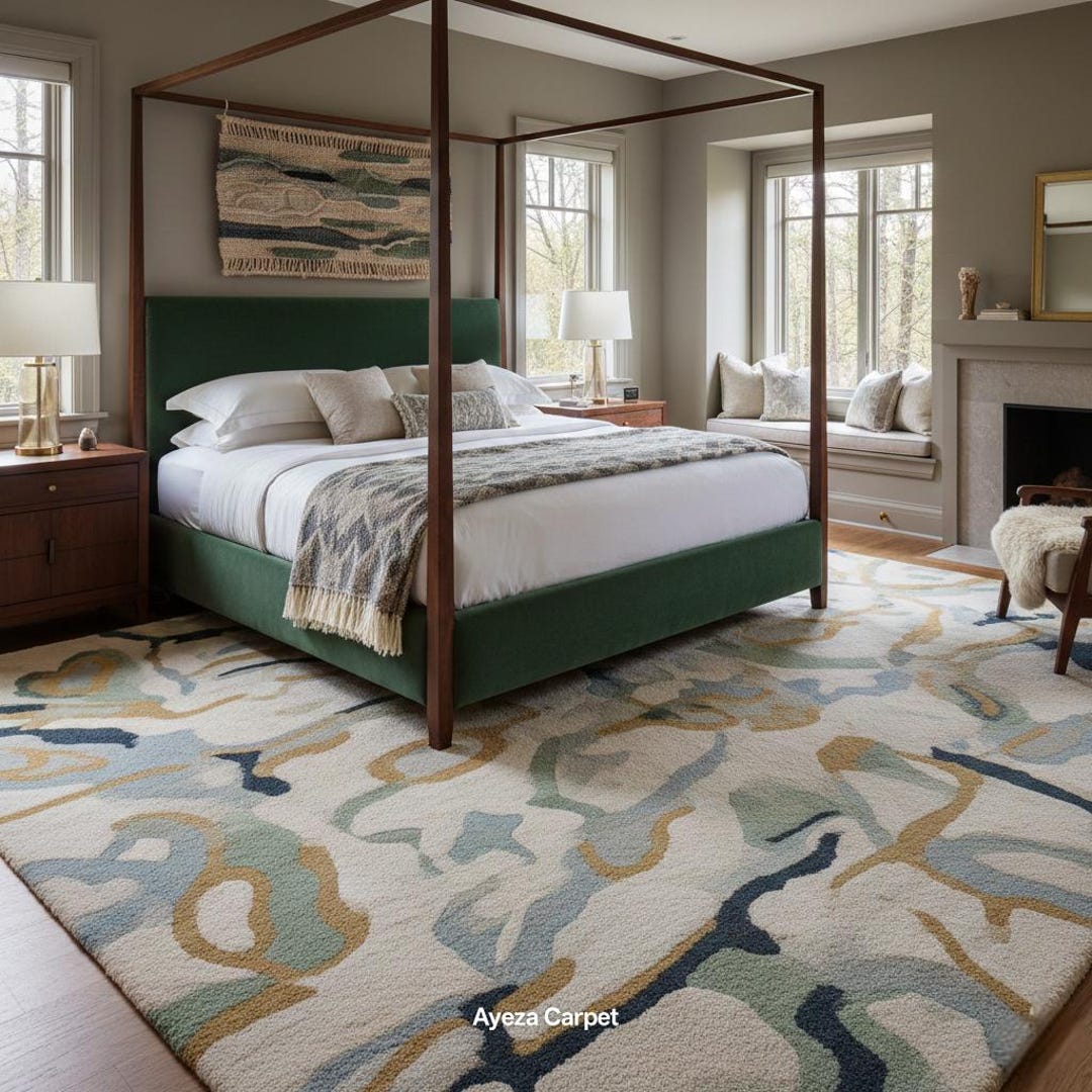 Modern Abstract Hand-tufted Living Room Carpet - Etsy
